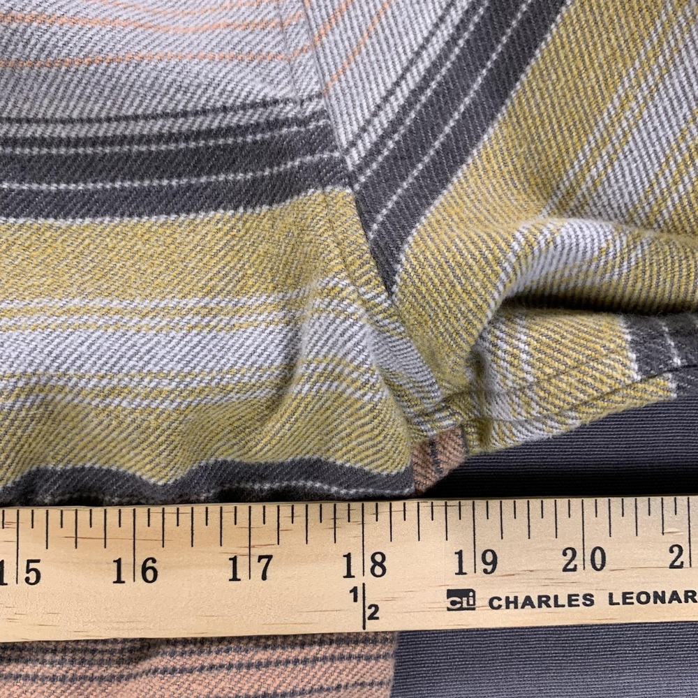 Patagonia Shirt Womens Small Bearfoot Tan Striped Fjord Flannel Outdoors Hiking - Picture 11 of 13